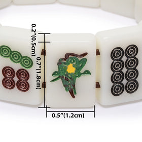 Yellow Mountain Imports gift-ready mahjong bracelet, ideal present for fans and collectors.