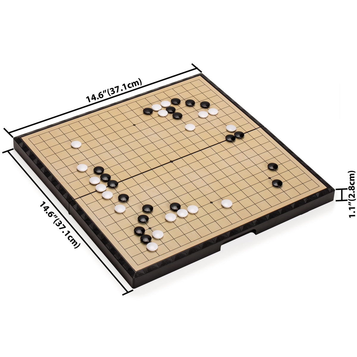 Yellow Mountain Imports magnetic convex stones stay in place during games