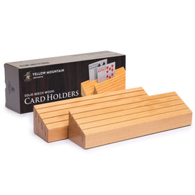 Yellow Mountain Imports card holders in use with cards for easy access