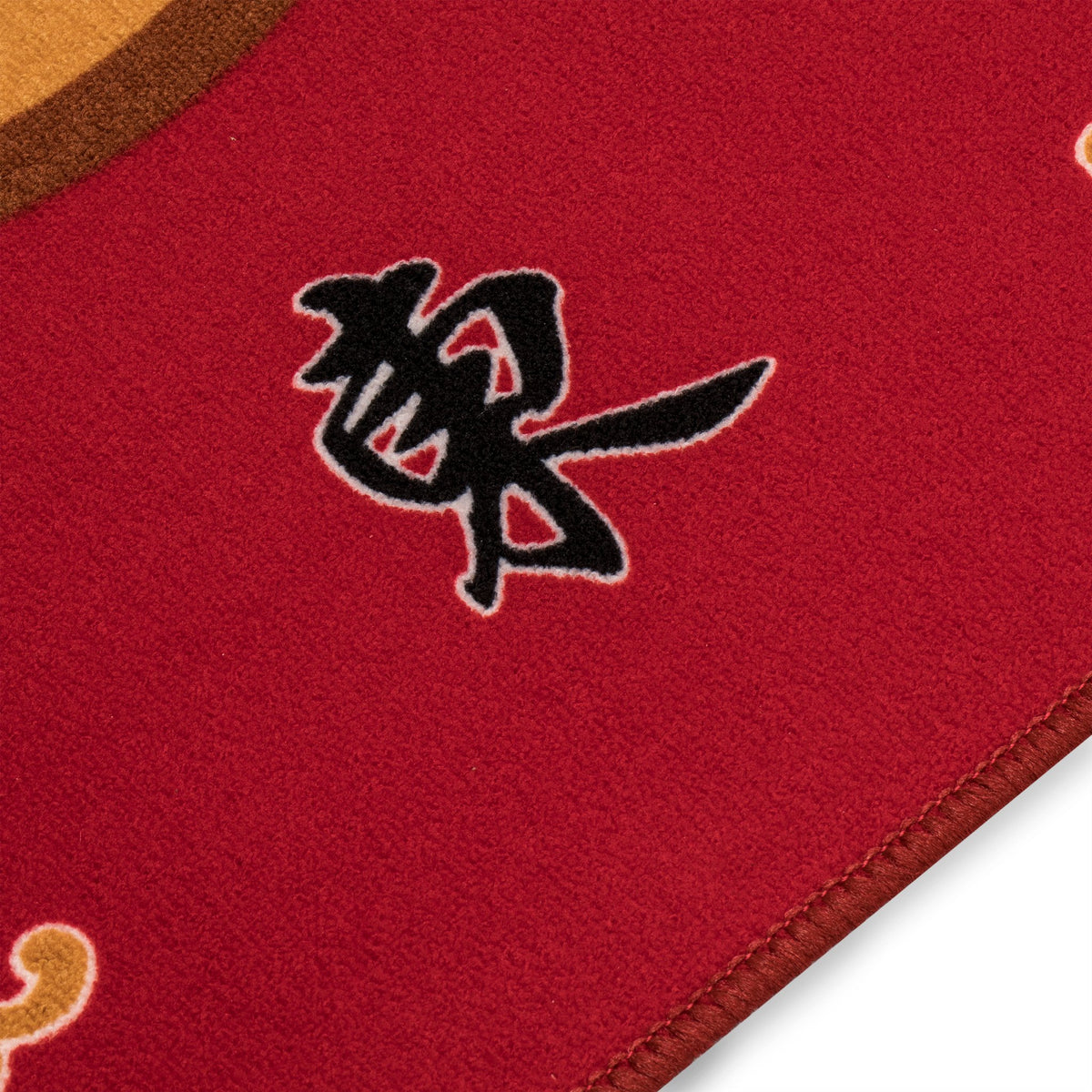 Yellow Mountain Imports poker red table cover with non-slip backing for stable gameplay.