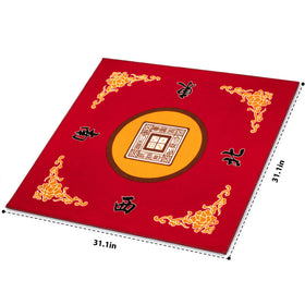 Yellow Mountain Imports tile games red cover cushions noise during play.