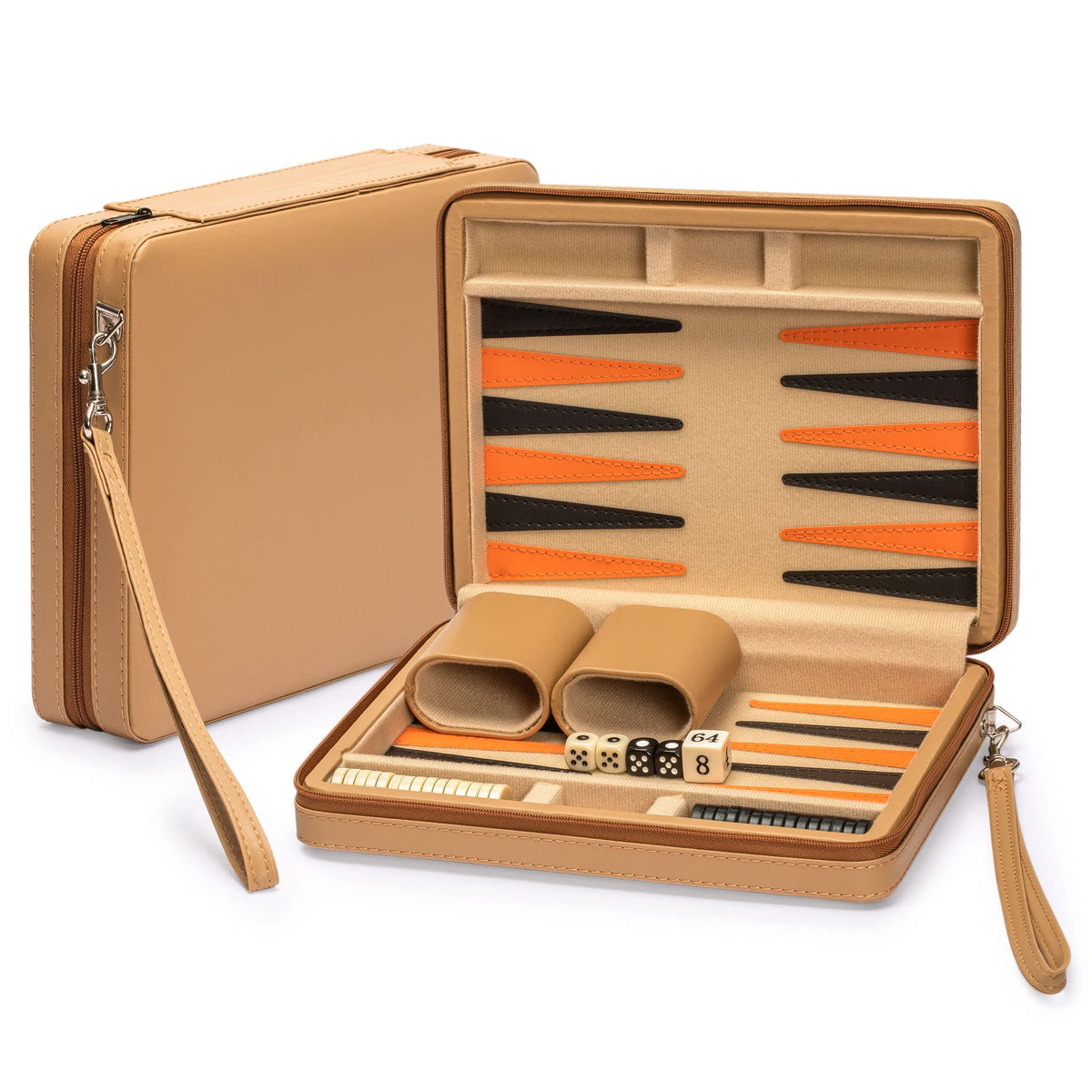 Yellow Mountain Imports travel magnetic backgammon board for on-the-go play.