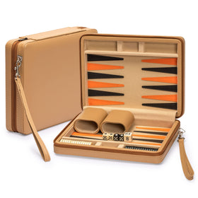 Yellow Mountain Imports travel magnetic backgammon board for on-the-go play.