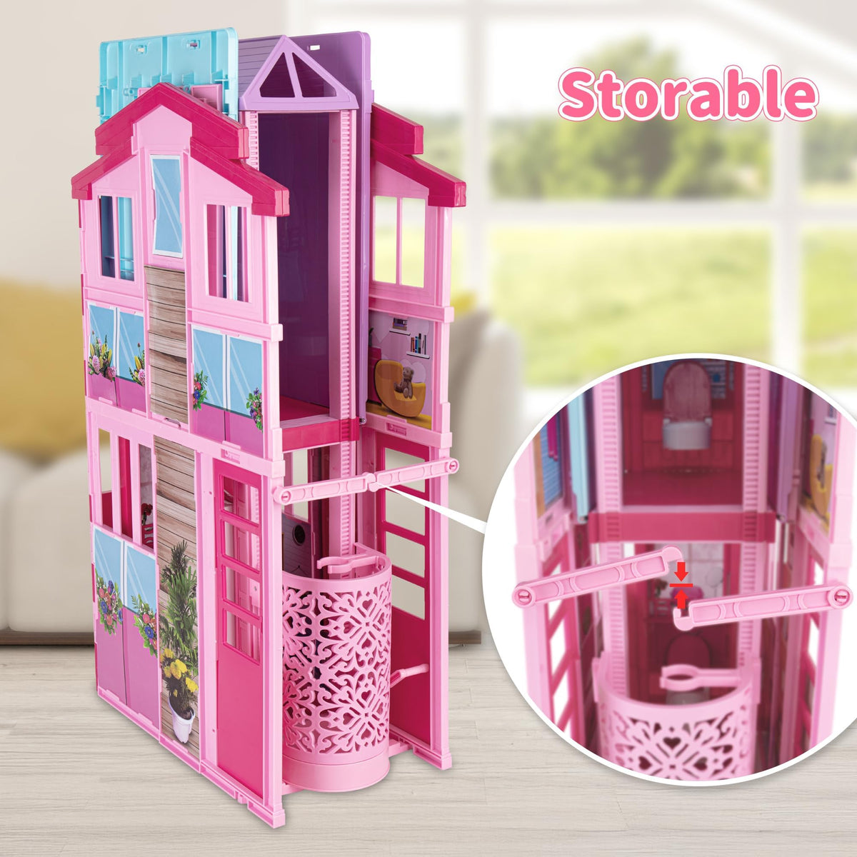 Yellow River doll house elevator ideal gift for birthdays and holidays.
