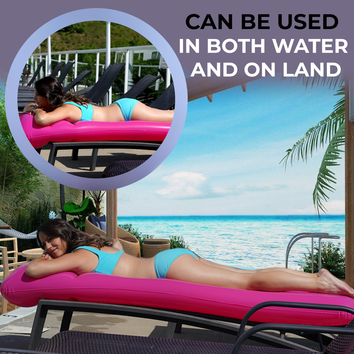 YellowIris adjustable inflatable float fits diverse body shapes for comfort.
