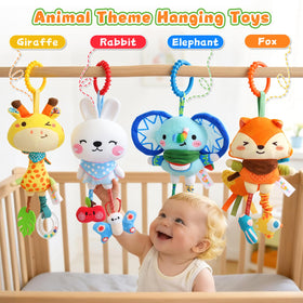YELUFT textured silicone teether for gum relief during teething.