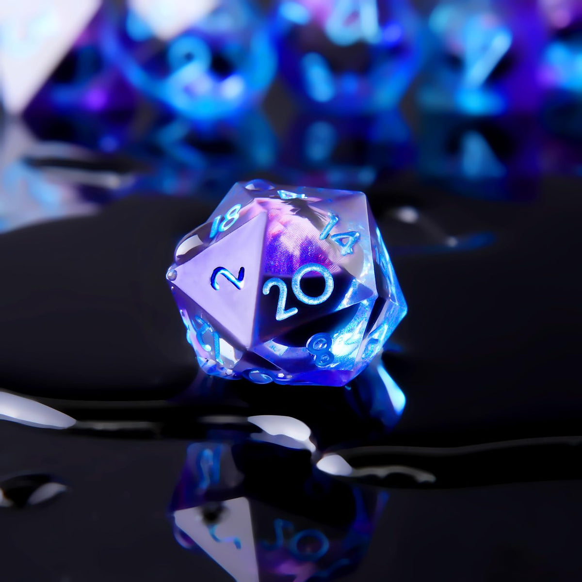 YEMEKO Beholder's Eye dice handmade finish with sanding and polishing for crisp edges.