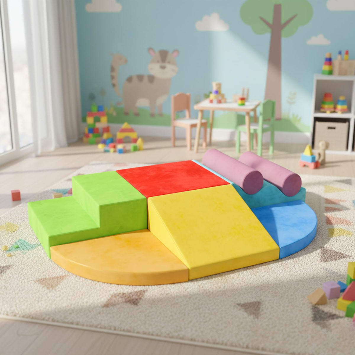 YENING foam blocks in bright colors encourage imaginative building and color recognition.