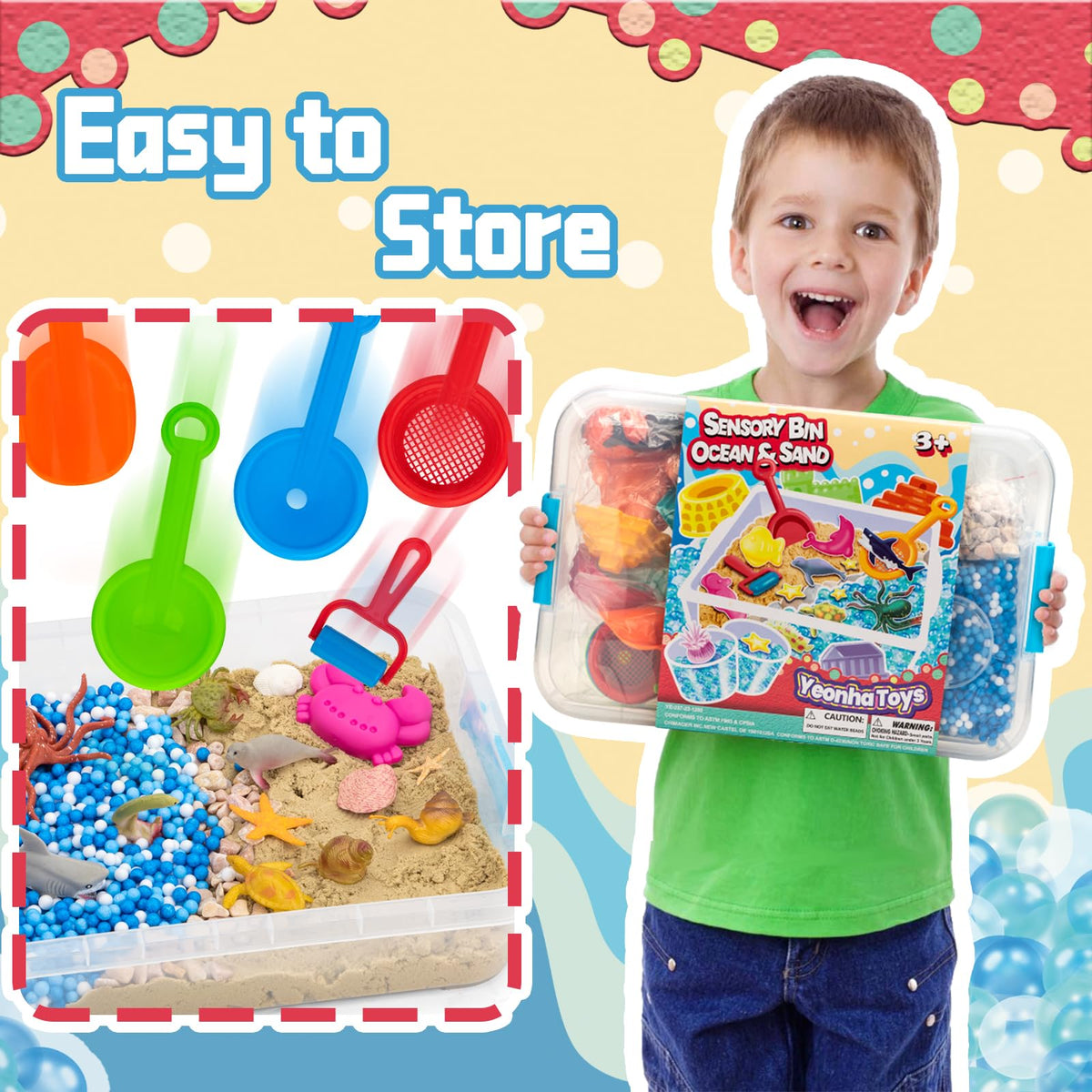 Yeonha Toys ocean and sand castle models inspire creative construction and fine motor skills.