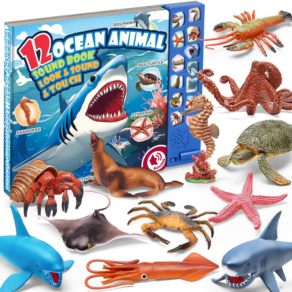 Yeonha Toys ocean animal figures 12-pack for immersive pretend play and learning