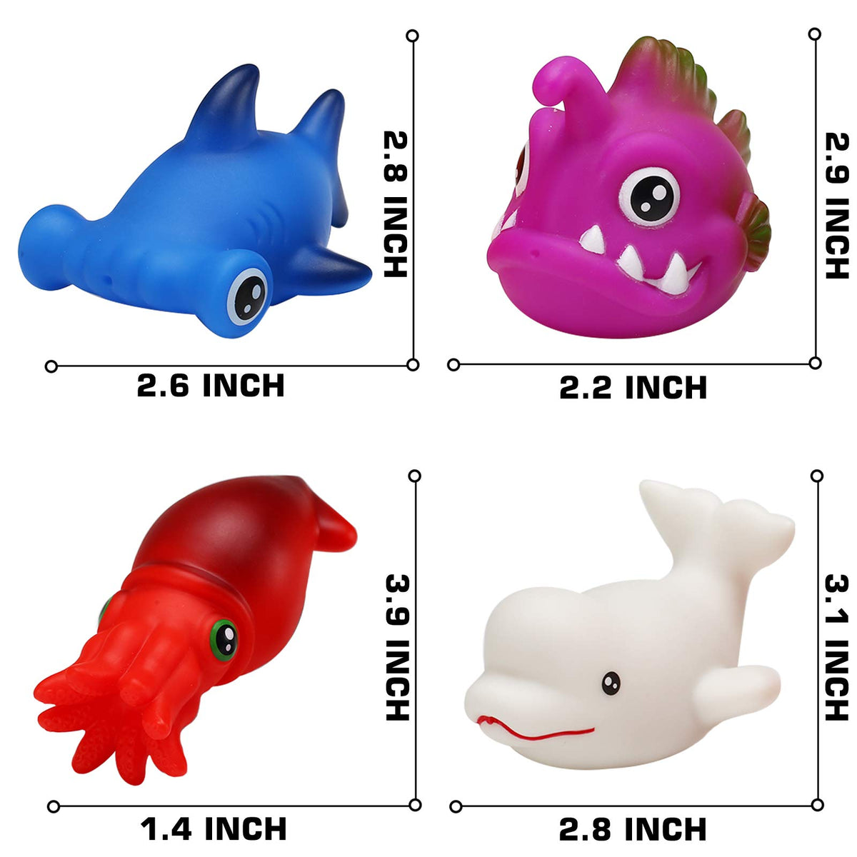 Yeonha Toys waterproof sea creatures glide in the tub for splashy fun