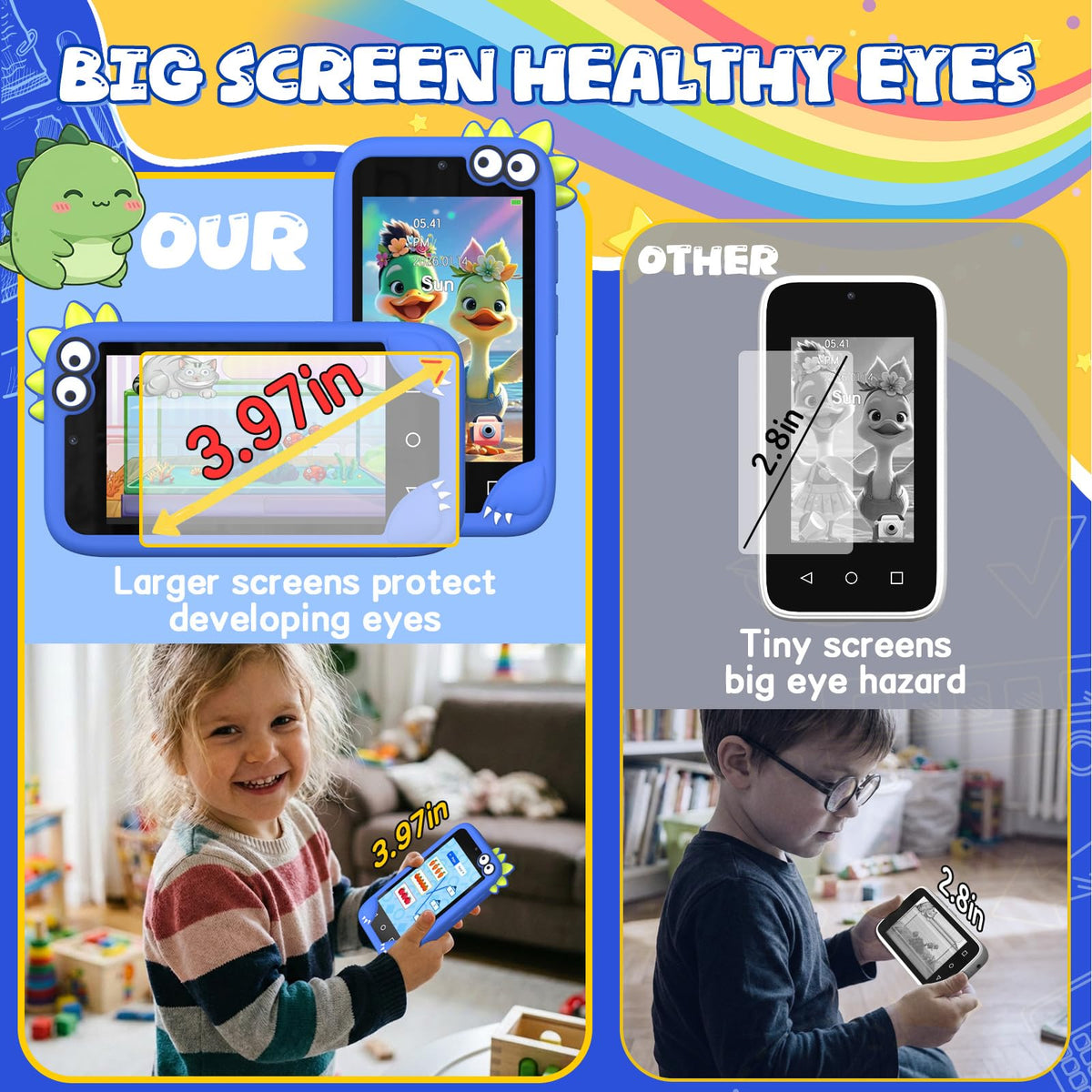YEQOO S7 back camera lets toddlers record adventures with family