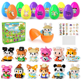 Yerloa 12-pack micro mini animal blocks for focused creative play