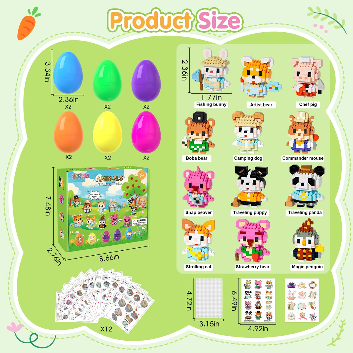 Yerloa building mat and instruction sheets for easy assembly