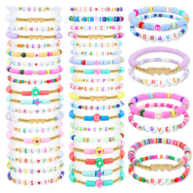 Yesaior friendship bracelets bulk with colorful beads for everyday wear