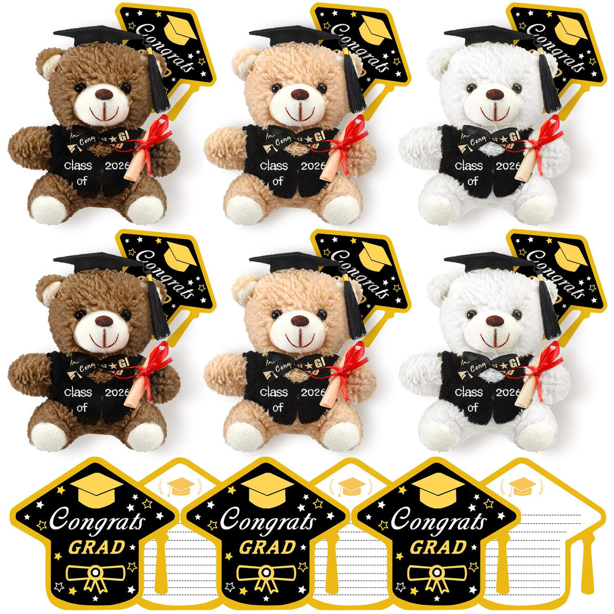 Yesaior graduation bear with cap, soft keepsake for milestone gifts.