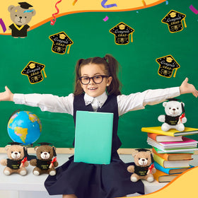 Yesaior graduation bear card back, customizable message ready.