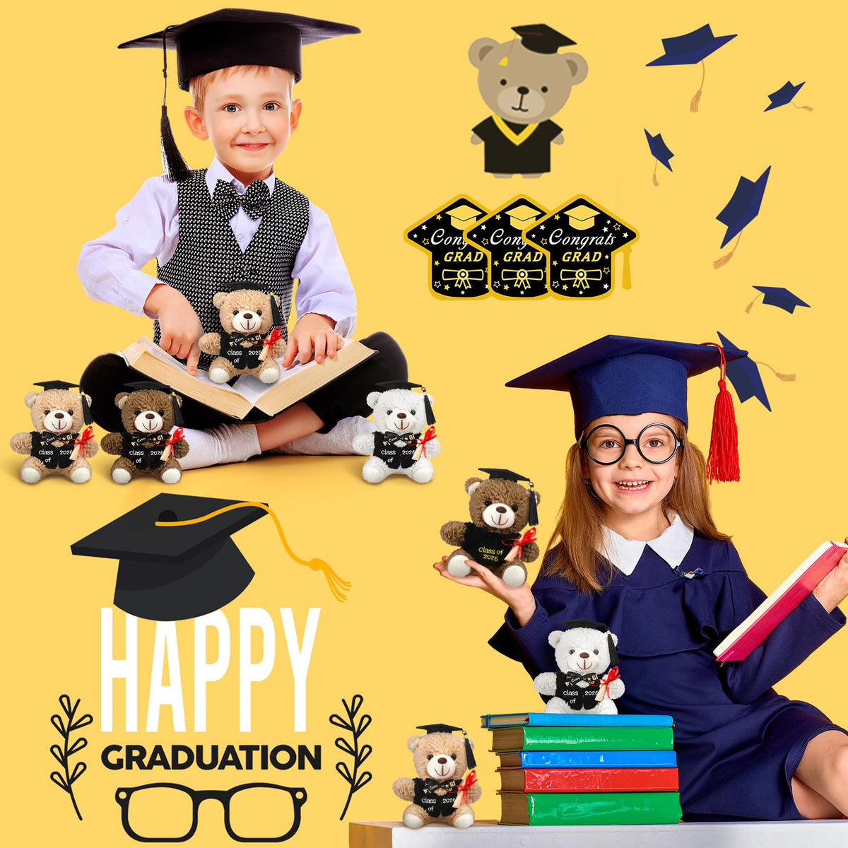 Yesaior graduation card back blank for writing notes.