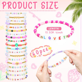 Yesaior rainbow bracelets showing varied bead colors for playful stacking