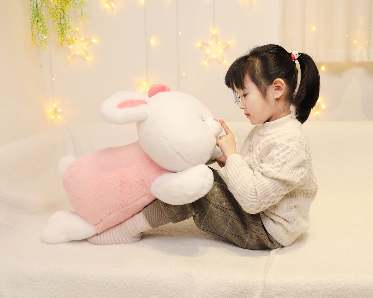 YESGIRL bunny plush 24in, hugging pose ideal for moments of calm