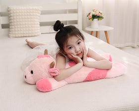 YesGIRL cow weighted plush beads distribution prevents rolling during play.