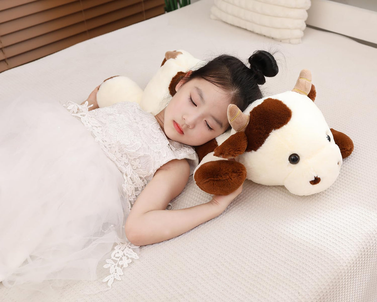 YESGIRL cow weighted plush eyes-nostrils focus on adorable details for sensory appeal