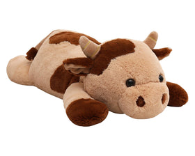 YESGIRL cow weighted plush full view highlighting a calming, cozy companion for home.