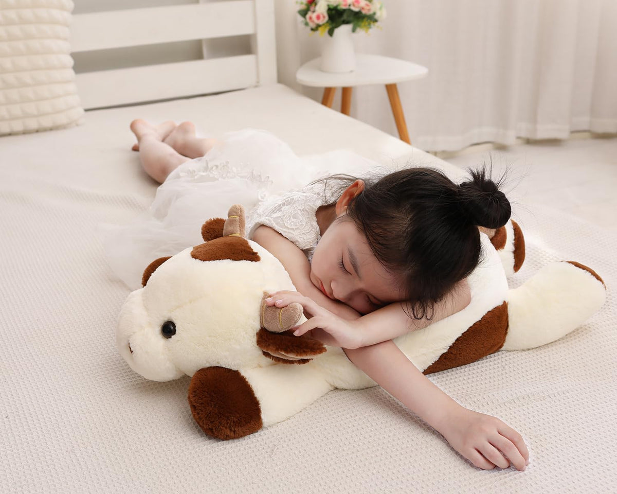 YESGIRL cow weighted plush soft cover emphasizes cozy texture ideal for hugging
