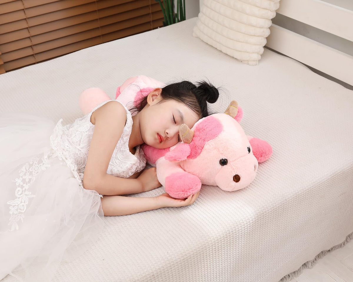 YesGIRL cow weighted plush vacuum-pack packaging and ready-to-welcome unboxing.