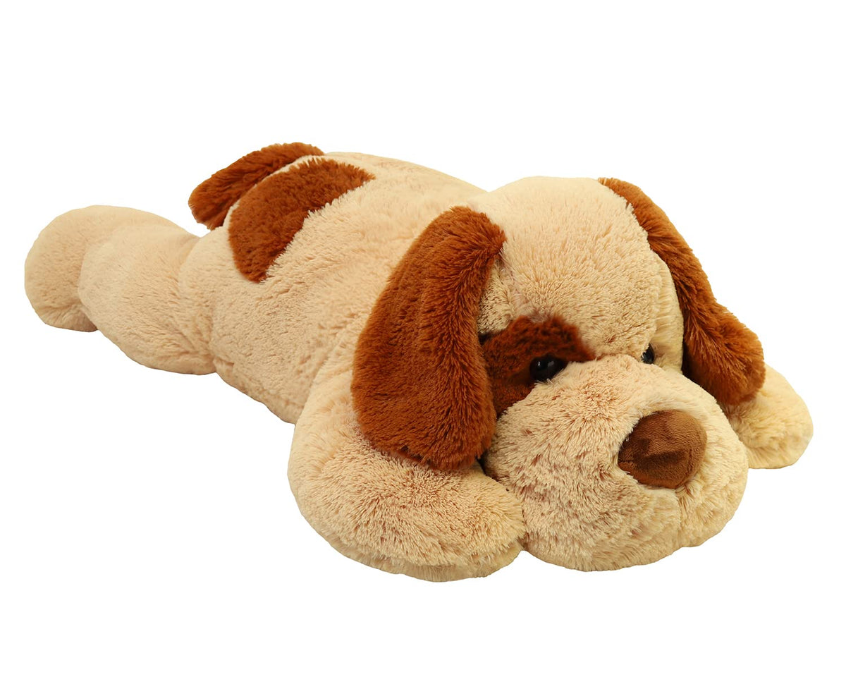 YESGIRL dog weighted plush 26.8-inch full-body view for comforting companionship.