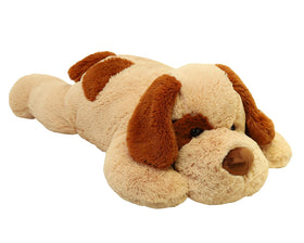 YESGIRL dog weighted plush 26.8-inch full-body view for comforting companionship.