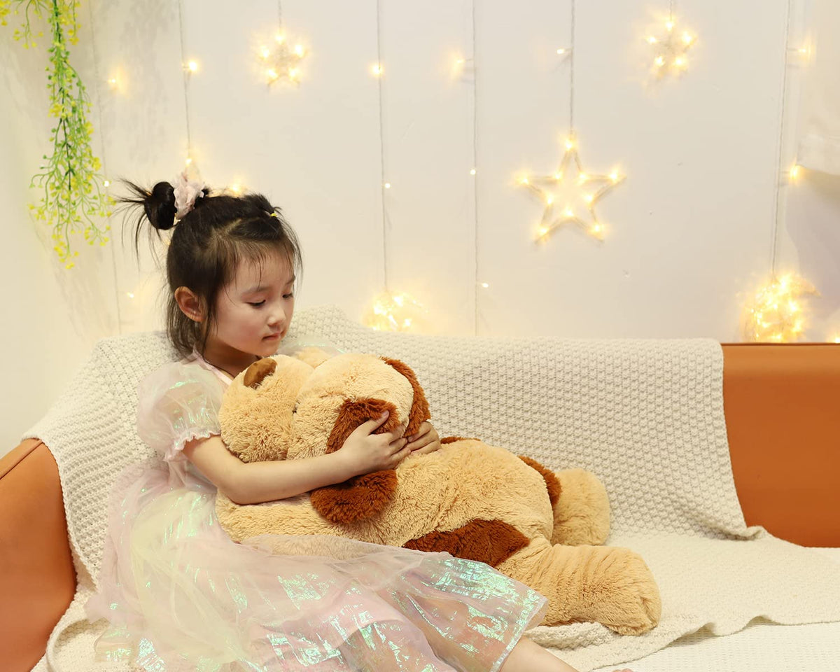 YESGIRL dog plush fabric detail emphasizing soft material and cozy touch.