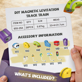 YESHIN electric train set stereoscopic crossing highlights depth perception during track play.