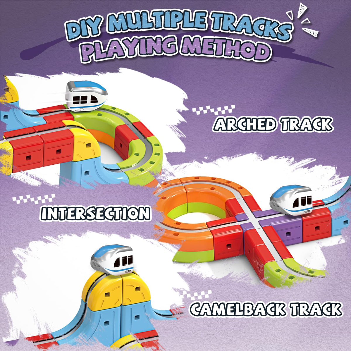 YESHIN electric train set train collection adds variety with multiple car shapes.