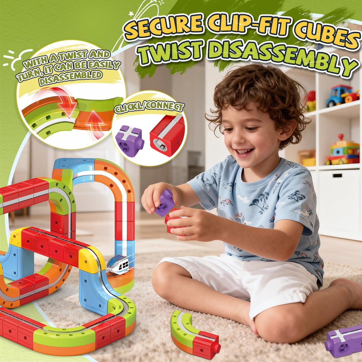 YESHIN Infinity racer uphill climb demonstrates gravity-defying 3D play for kids