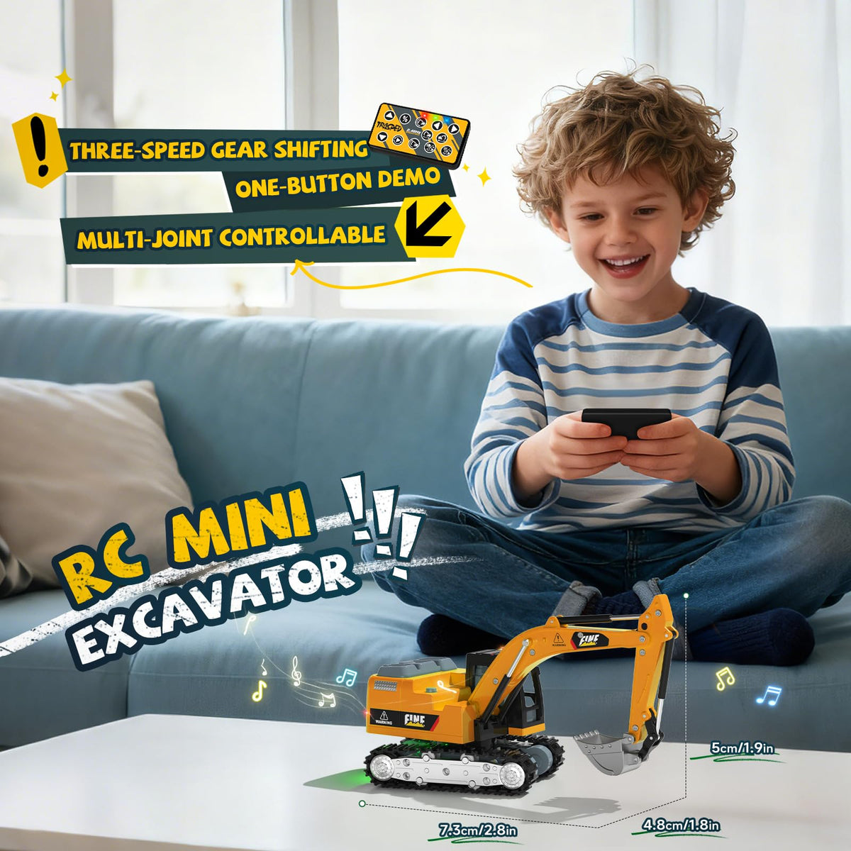 YESHIN LED lights and authentic sounds for immersive pretend-site play