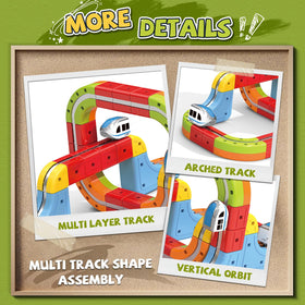 YESHIN train shapes and magnets enable creative construction and engineering exploration