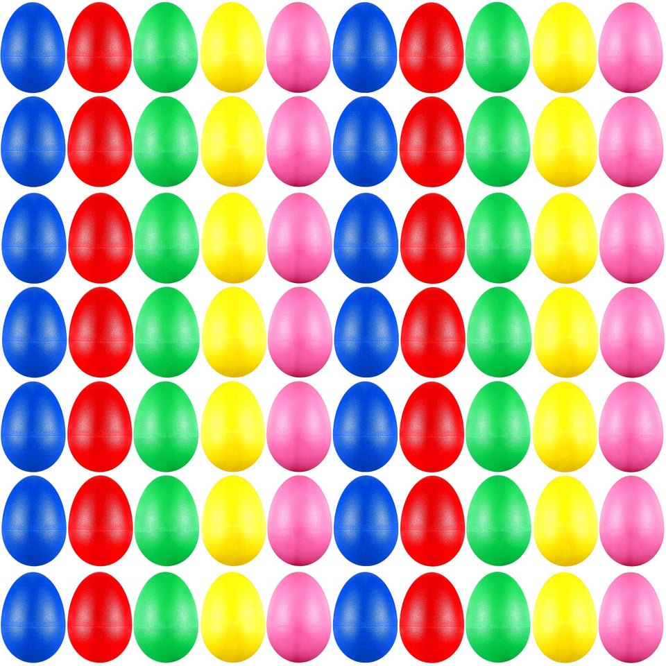 Yeshone egg shakers bulk pack in five colors for classroom rhythm activities.
