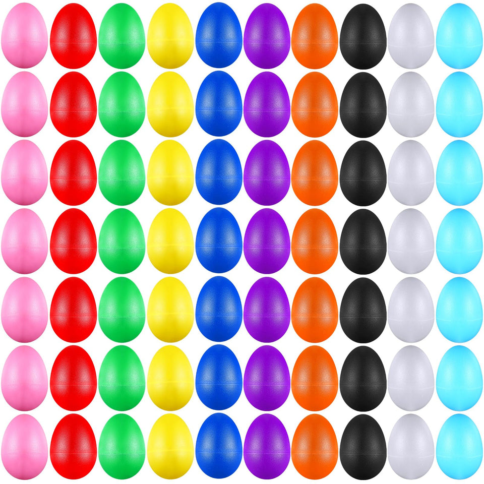 Yeshone egg shakers multicolor set—durable plastic, perfect for classroom rhythm activities.