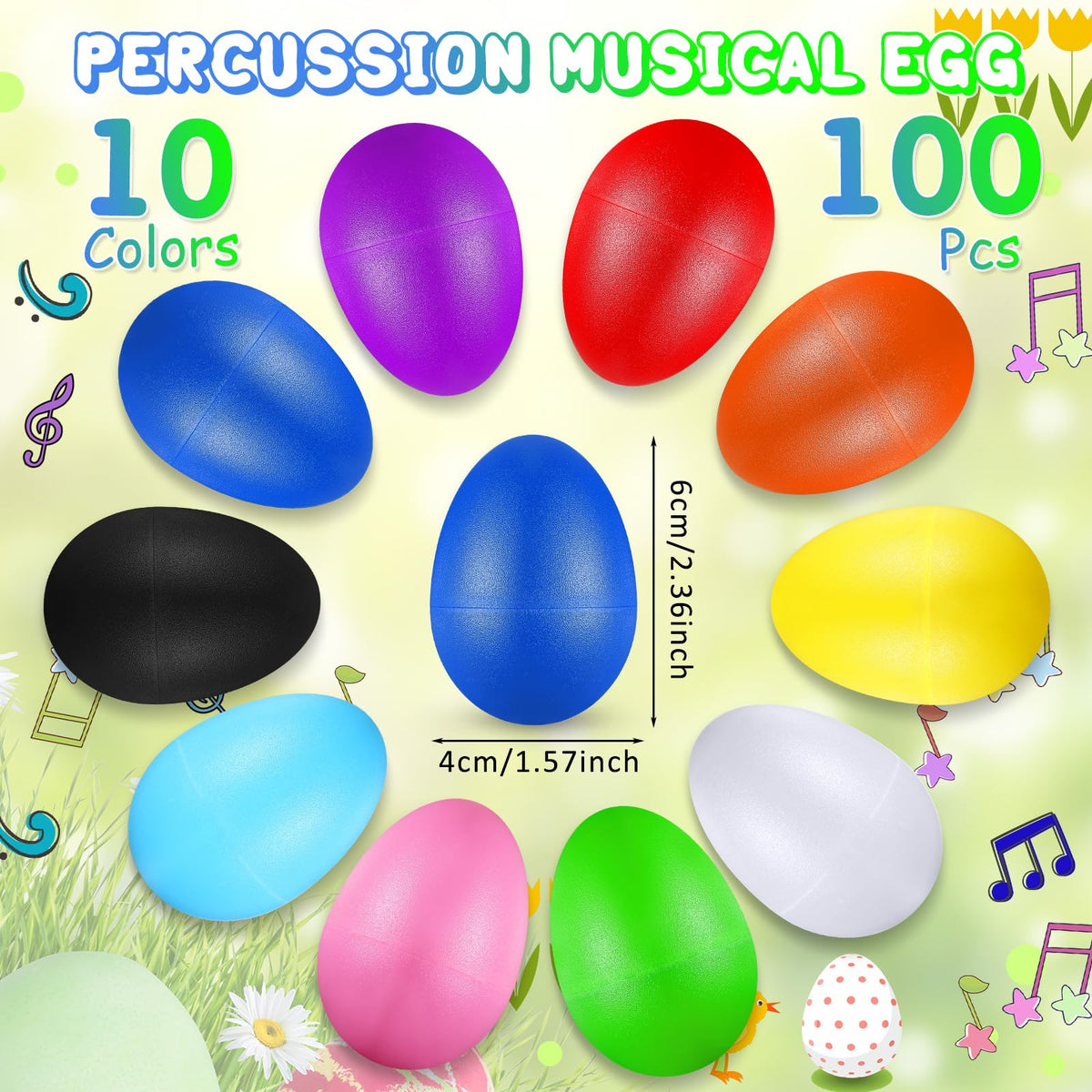 Yeshone egg shakers 10 colors—easy to engage kids in musical play.