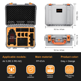 Exterior with handle and dimensions on YETEETH DJI Air 3S case