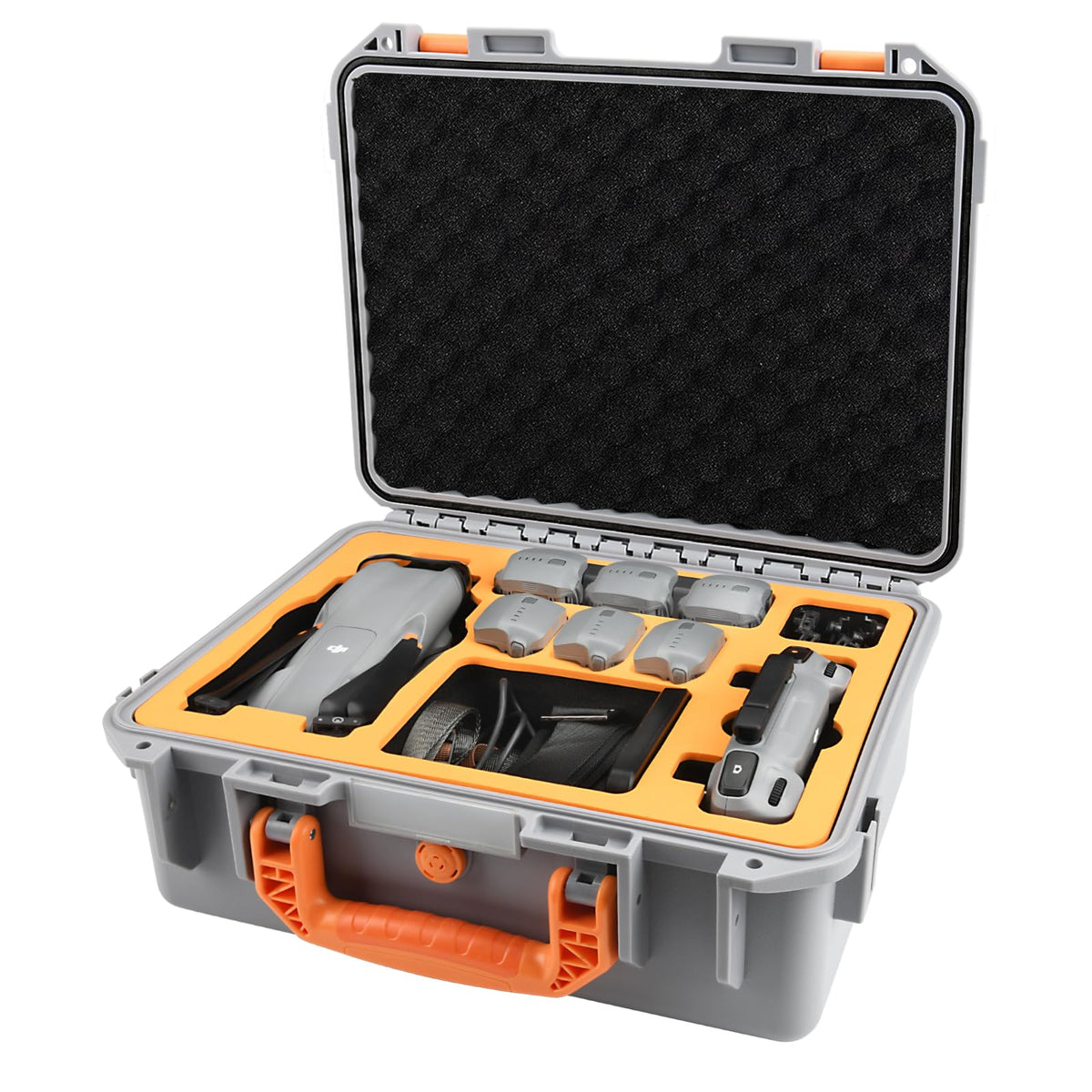 Exterior front view of YETEETH DJI Air 3S hard case with spacious drone storage