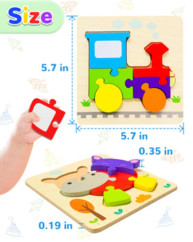 Yetonamr wooden puzzles make a thoughtful, gift-ready option for toddlers' learning moments.