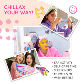 Yeüme blue mask emphasizes a calming, color-coded spa moment.
