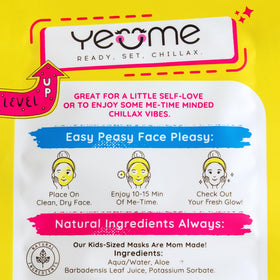 Yeüme pink mask for gentle, kid-friendly skincare routines.