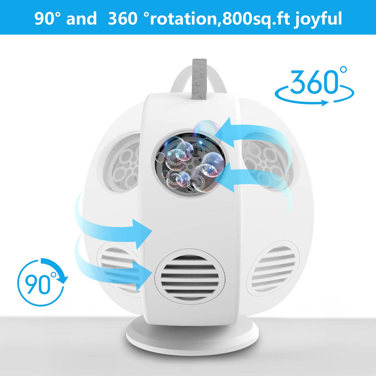 Yevohadt bubble machine supports indoor and outdoor use for versatile setups
