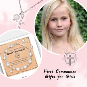 Yewkit First Communion necklace provides delicate shine to complete the ensemble