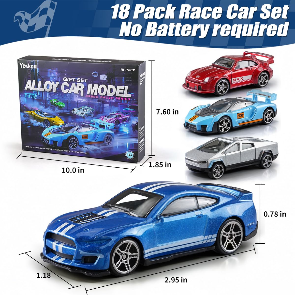 Yewkou 18-pack delivery-van 164-scale die-cast for storytelling