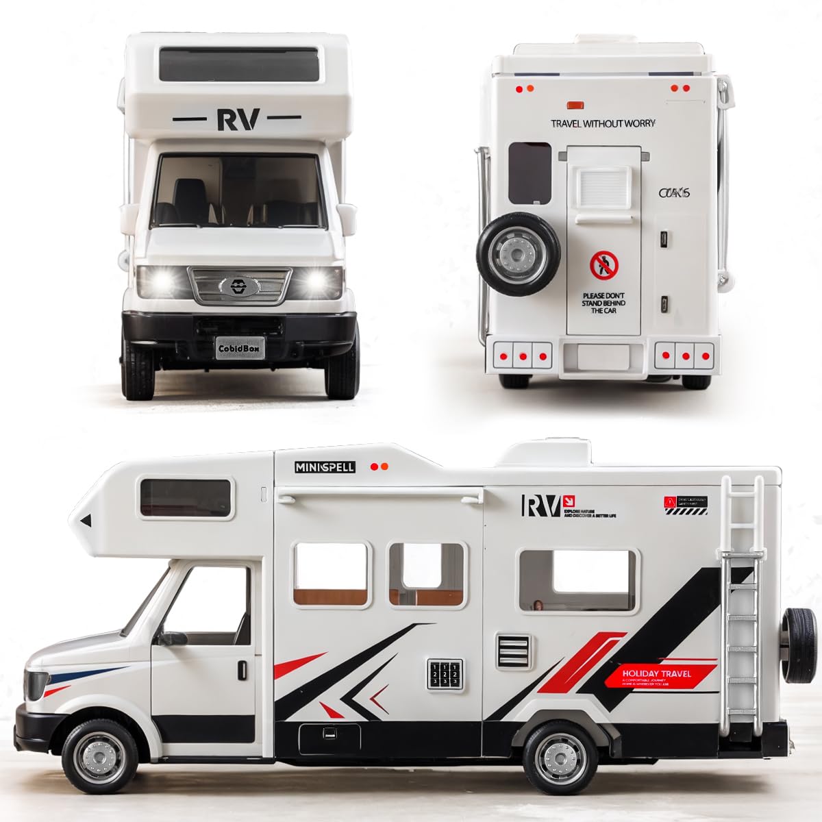 Yewkou Camper Van detachable parts enable versatile play options.