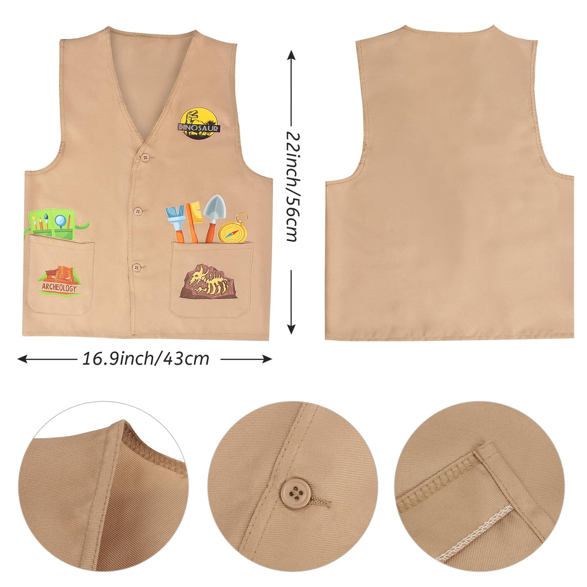 Yewong dinosaur park ID badge with lanyard for a professional look